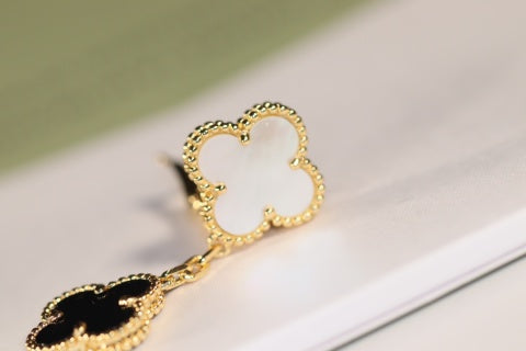 Van Cleef & Arpels Midnight Clover Cascade Long Earrings