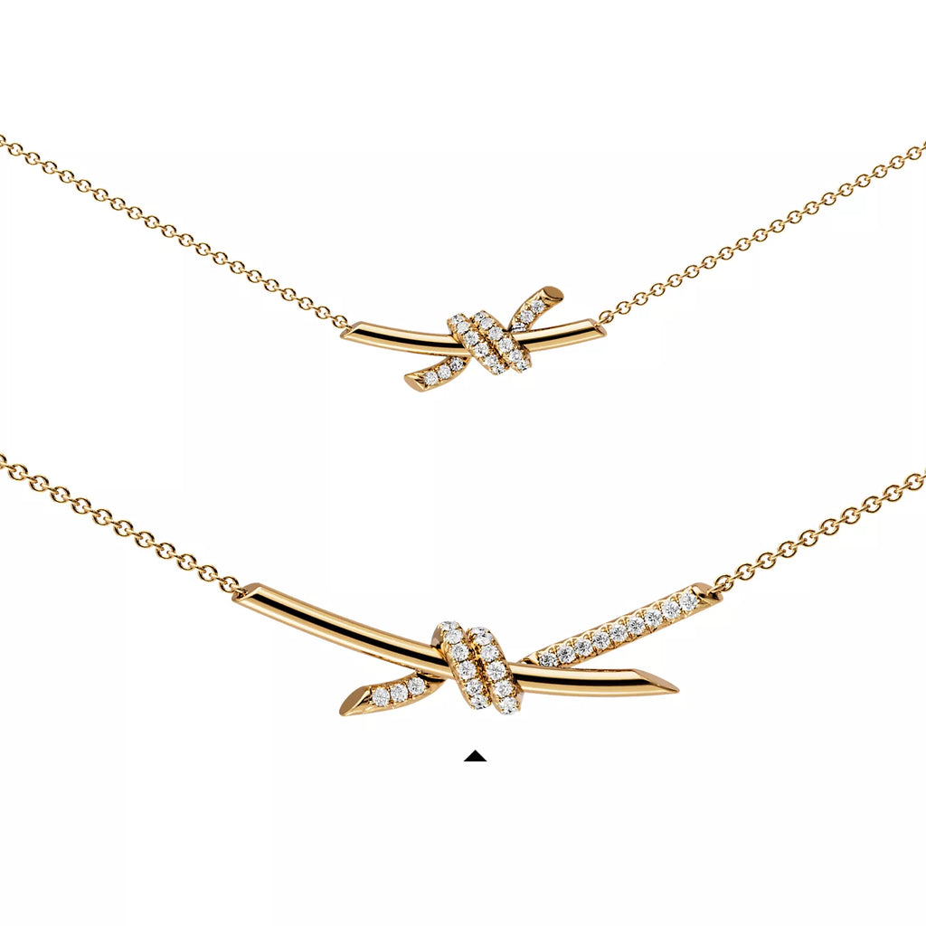 Tiffany Knot Pendant with Diamonds