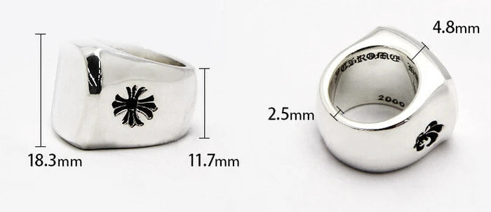 Chrome Hearts BIG PJ CROSS RING