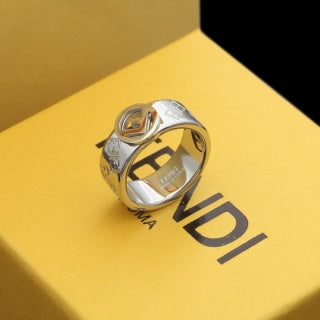 Fendi Varello FF Sculptural Wide Ring