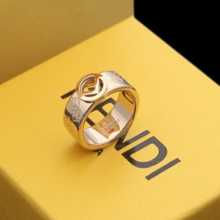 Fendi Varello FF Sculptural Wide Ring