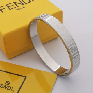 FENDI FF Pattern Signature Cuff Bracelet