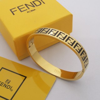 FENDI FF Pattern Signature Cuff Bracelet