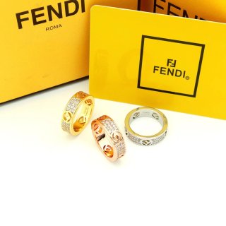 Fendi Velora FF Pavé Logo Ring