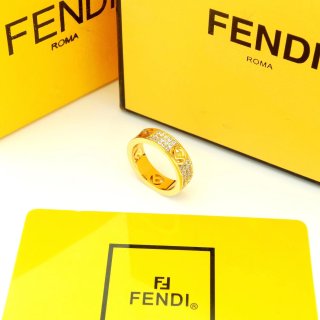 Fendi Velora FF Pavé Logo Ring