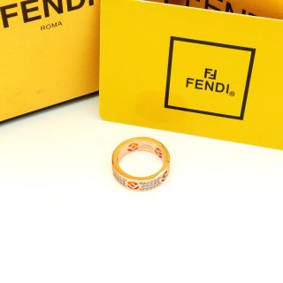 Fendi Velora FF Pavé Logo Ring