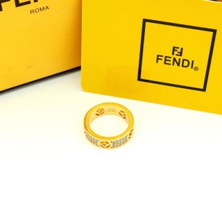 Fendi Velora FF Pavé Logo Ring