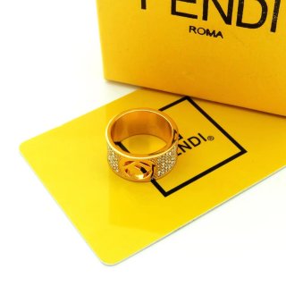 FENDI Pavé Spiral Embrace Ring