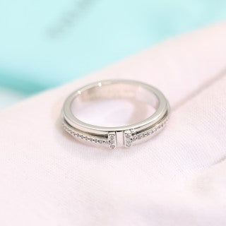 Tiffany T Diamond Stackable Ring – Elegant Luxury Fine Jewelry