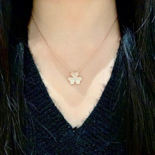 Van Cleef & Arpels Petal Whisper Diamond Flower Necklace