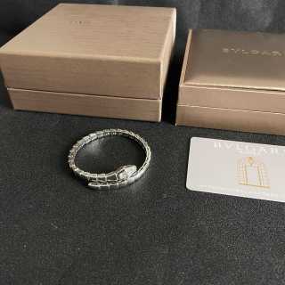 Bvlgari White Gold Crystal Open Cuff Bracelet – Elegant Luxury Jewelry