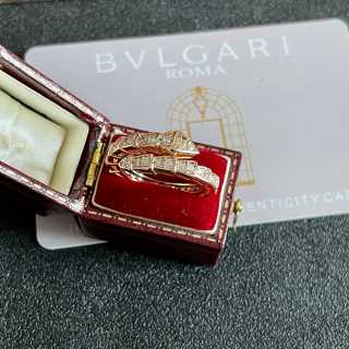 Bvlgari Rose Gold Bow Crystal Ring – Elegant Luxury Jewelry