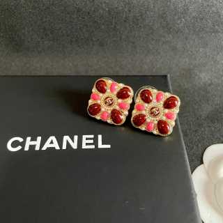 CHANEL Rosaline Ruby Bloom Stud Earrings