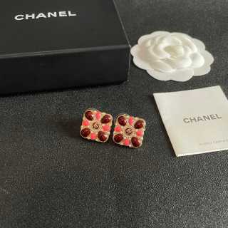 CHANEL Rosaline Ruby Bloom Stud Earrings