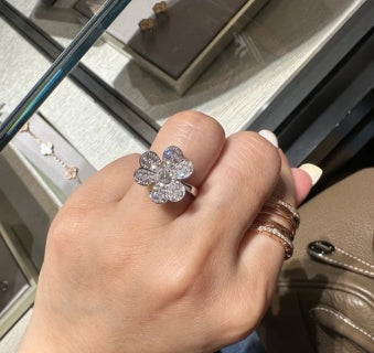 Van Cleef & Arpels Crystal Petal Bloom Ring