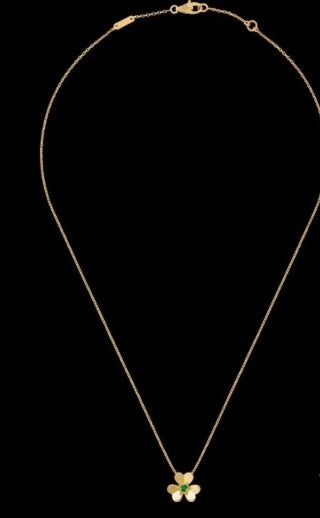 Van Cleef & Arpels Golden Clover Bloom Necklace