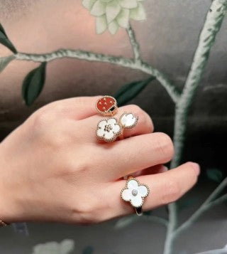 Van Cleef & Arpels Colorful Clover Trio Ring