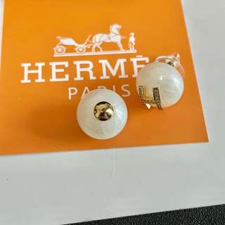 Hermès Pastel Stone H Stud Earrings