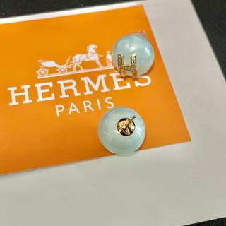 Hermès Pastel Stone H Stud Earrings