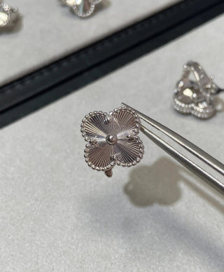 Van Cleef & Arpels Color-Block Iridescent Clover Earrings
