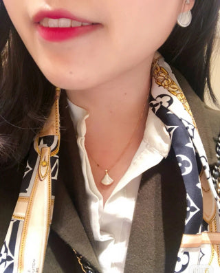 Bvlgari Rose Gold Fan Pendant Necklace – Elegant Luxury Jewelry