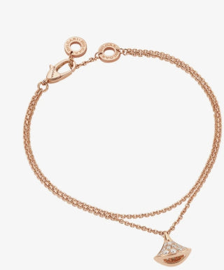 Bvlgari Rose Gold Delicate Charm Bracelet – Elegant Luxury Jewelry
