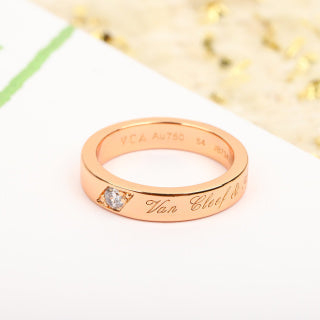 Van Cleef & Arpels Forever Bond Engraved Band Ring Set