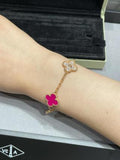 Van Cleef & Arpels Alhambra 5-motif bracelet in rose gold with diamonds