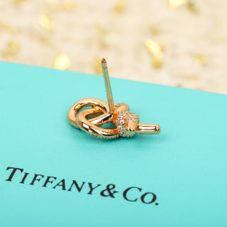 Tiffany Pavé diamond key stud earrings