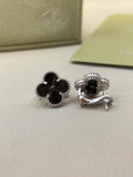 Van Cleef & Arpels Color-Block Iridescent Clover Earrings