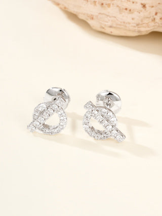 Hermès Chaine d’Ancre Pavé Diamond Stud Earrings