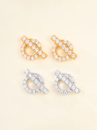 Hermès Chaine d’Ancre Pavé Diamond Stud Earrings