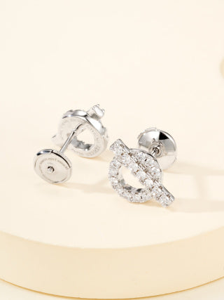 Hermès Chaine d’Ancre Pavé Diamond Stud Earrings