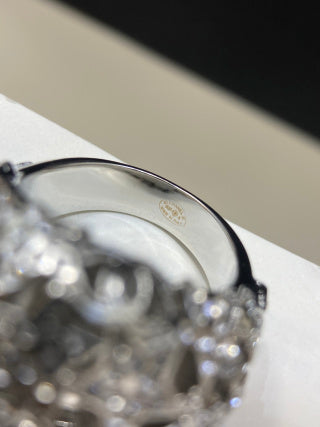 CHANEL Valerisse Silver Ornamental Statement Ring