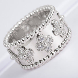 Van Cleef & Arpels Lacework Halo Diamond Band Ring