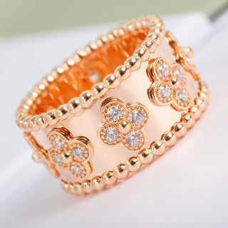 Van Cleef & Arpels Lacework Halo Diamond Band Ring