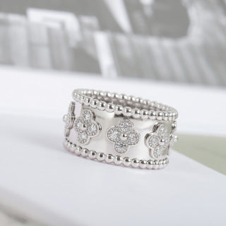 Van Cleef & Arpels Lacework Halo Diamond Band Ring