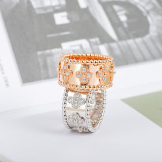Van Cleef & Arpels Lacework Halo Diamond Band Ring