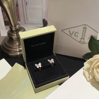 Van Cleef & Arpels Rosy Petal Bloom Stud Earrings