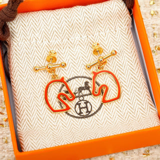 Hermès Pop H Rouge Outline Drop Earrings