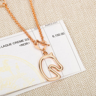 Hermès Grand Loop H Pendant Necklace