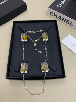 CHANEL Alinae Amber Frame Long Pendant Necklace