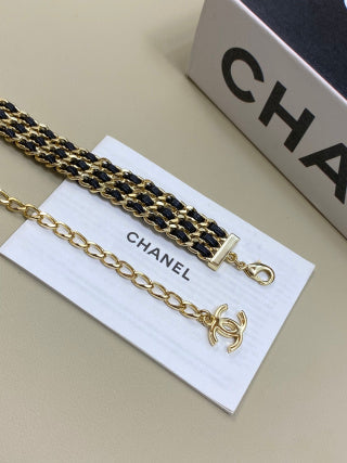 CHANEL Valerine Woven Chain Layered Necklace