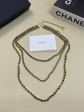 CHANEL Valerine Woven Chain Layered Necklace