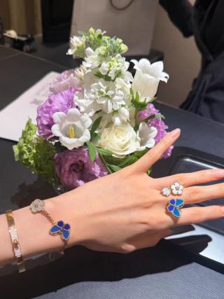 Van Cleef & Arpels Sapphire Butterfly Accent Bracelet