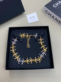 CHANEL Lorienne Dual-Tone Signature Chain Necklace