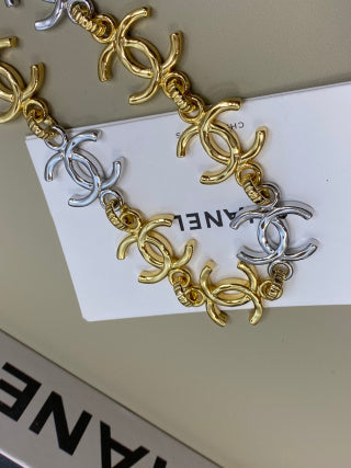 CHANEL Lorienne Dual-Tone Signature Chain Necklace
