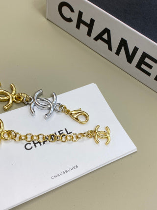 CHANEL Lorienne Dual-Tone Signature Chain Necklace
