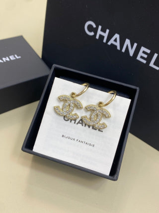 CHANEL Celestara Diamond Accent Drop Earrings