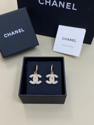 CHANEL Celestara Diamond Accent Drop Earrings
